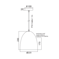 Полилей OTHELLO бял 22см диаметър